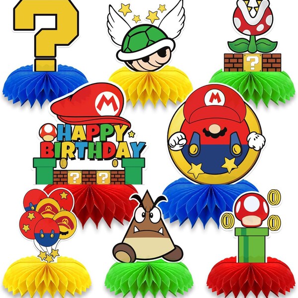 Cross-border edging new style Mario honeycomb ornaments birthday…