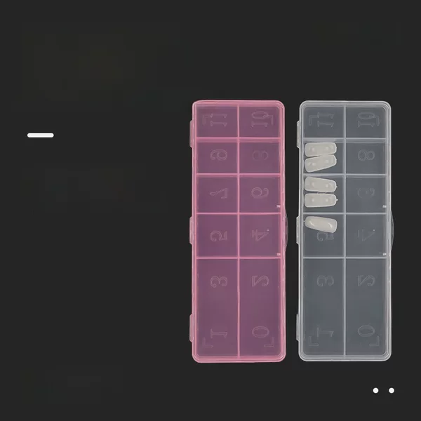 Nail printing box with grid nail storage box 12 grid Nail Box small jewelry diamond box storage box nail tool box