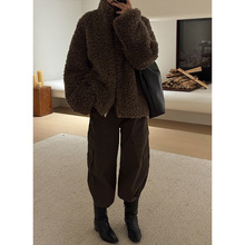 木兰 简约毛绒外套女2025十三行冬季新款保暖百搭皮毛上衣女57019