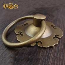 銅雀中式仿古大門拉手純銅獅子頭拉環抽屜櫃門把手復古裝飾木門環