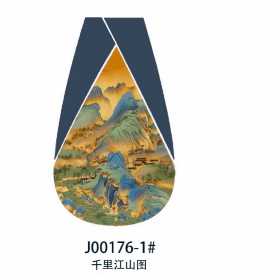 高档西服笔袋水滴兜设计 数码印花风景人物图案丰富多选 工厂直销