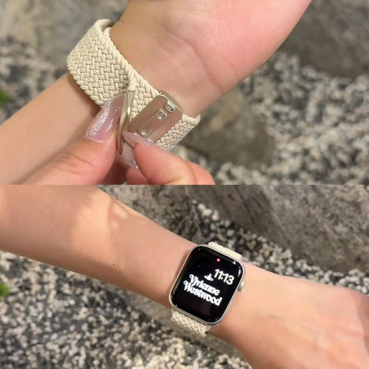 Nylon woven magnetic strap for s10 generation apple watch AppleWatch789 men iwatchSE women