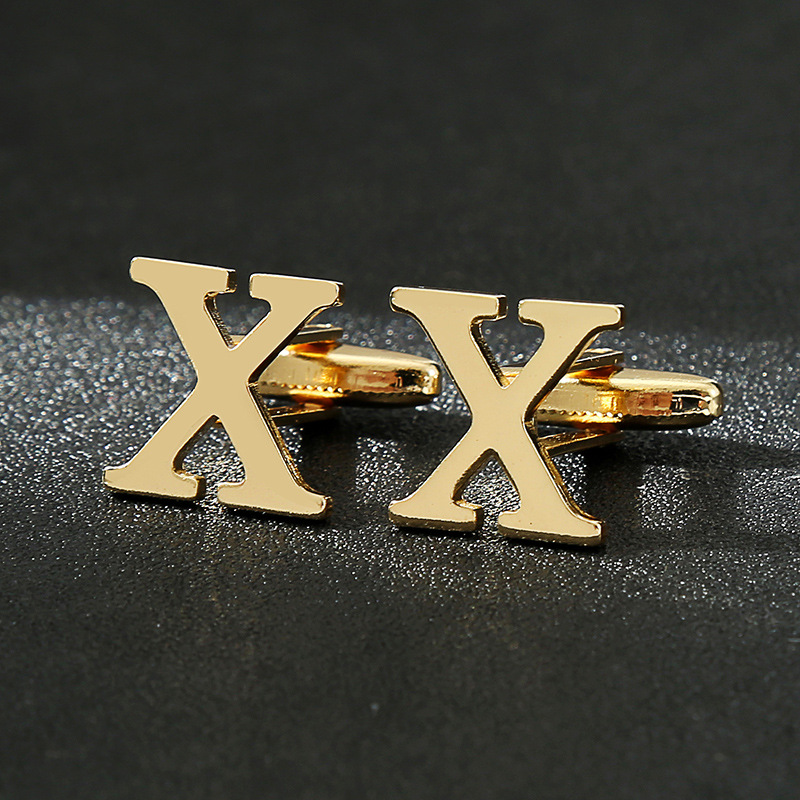 Vintage Style Letter Iron Plating Unisex Cufflinks display picture 10