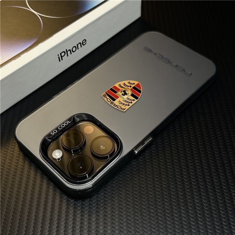ポルシェの車の標識はアップルの15 iphone13の携帯のケースの16plusのアイデアの12promaxの高級感の14を適用します。|undefined