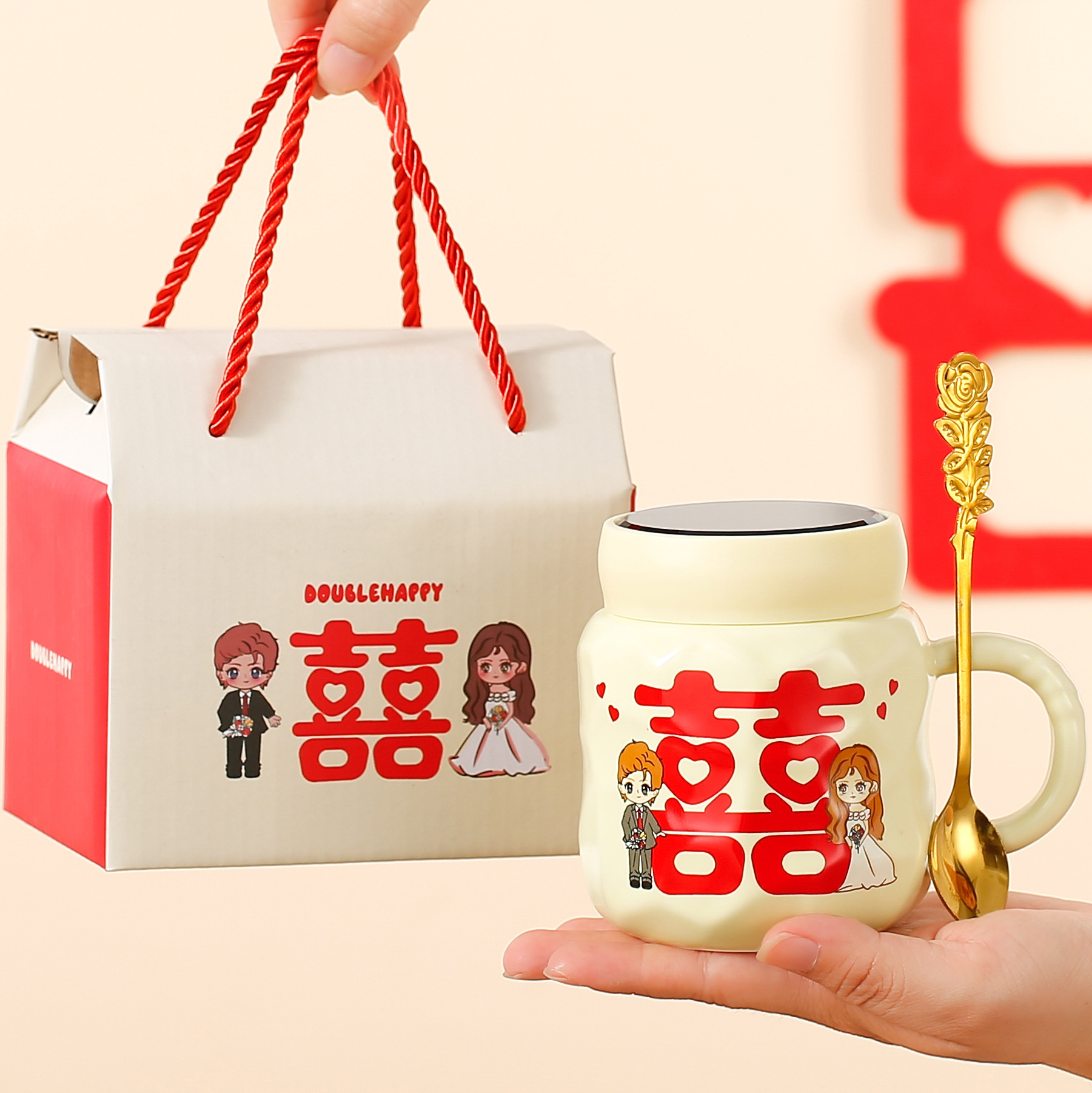 Regalos de bodas para novios, bodas prácticas para tazas de nicho, sentimientos de alta calidad, novias, amigos comprometidos, amigos de alta calidad.