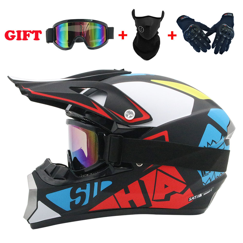 크로스-국경 전용 126 오프로드 헬멧 오토바이 오프로드 헬멧 풀 헬멧 남성과 여성을위한 가을 및 겨울 사이클링 헬멧