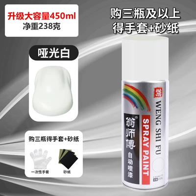 Automatic Spray Paint for Metal Avtomobil boyası - matte-white-450ml-1-bottle-450ml-net-weight-238g-spray-paint