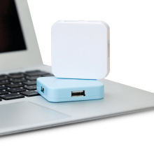 迷你正方形4口hub分线器usb2.0集线器一拖四电脑扩展器多口拓展器