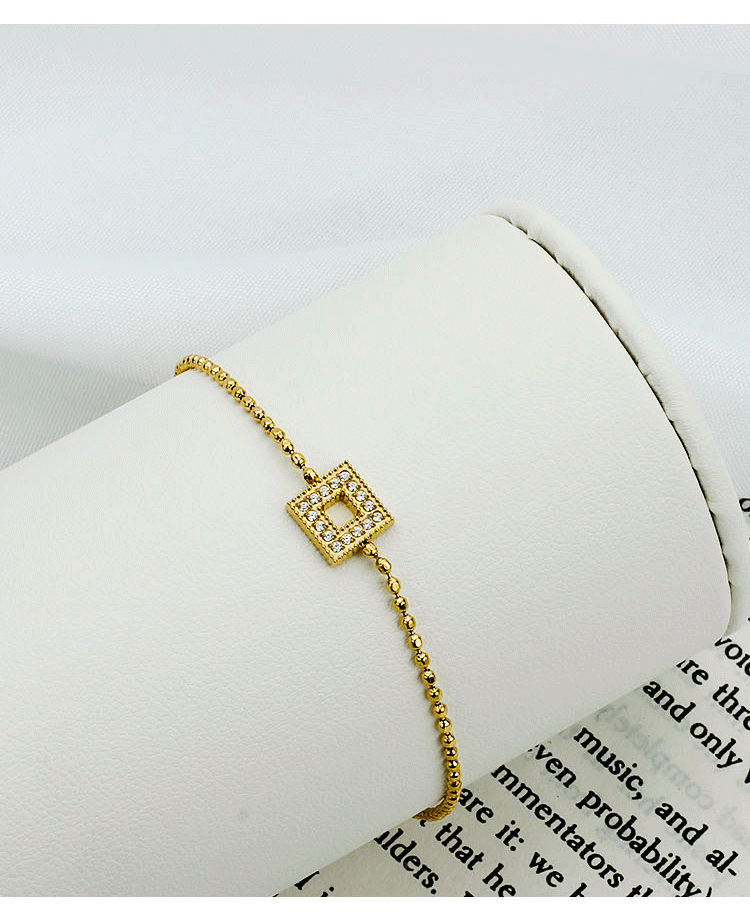 Geometric, Heart Shape Pattern Women's Gender Simple Style Geometric Heart Shape Titanium Steel Zircon Bracelets In Bulk