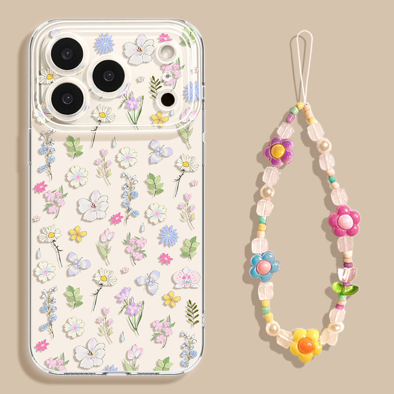Foreign trade model Apple 17 Pro Max phone case, new iPhone 17 full-cover 16 Pro Max small floral transparent case Foreign trade model Apple 17 Pro Max phone case, new iPhone 17 full-cover 16 Pro Max small floral transparent case