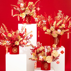 New Year's lucky bucket wholesale, velvety plush lucky bucket, winter youth Lantern Festival willow hug bucket Lantern Festival Spring Festival flower bucket