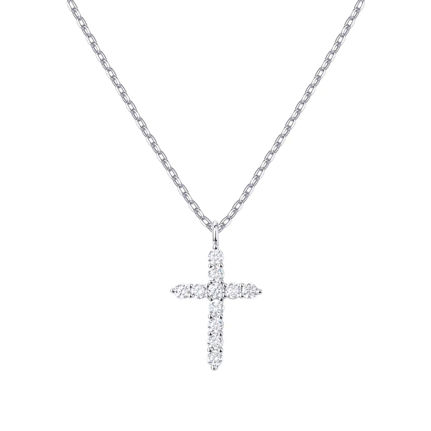 cable chain Chain Type 1 Piece Quantity 925 Sterling Silver Cross Pendant Necklace