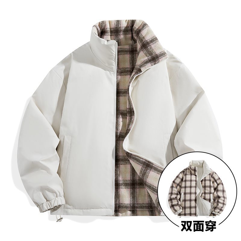 冬季双面穿羽绒服潮流时尚加厚保暖情侣款外套男女升级90绒