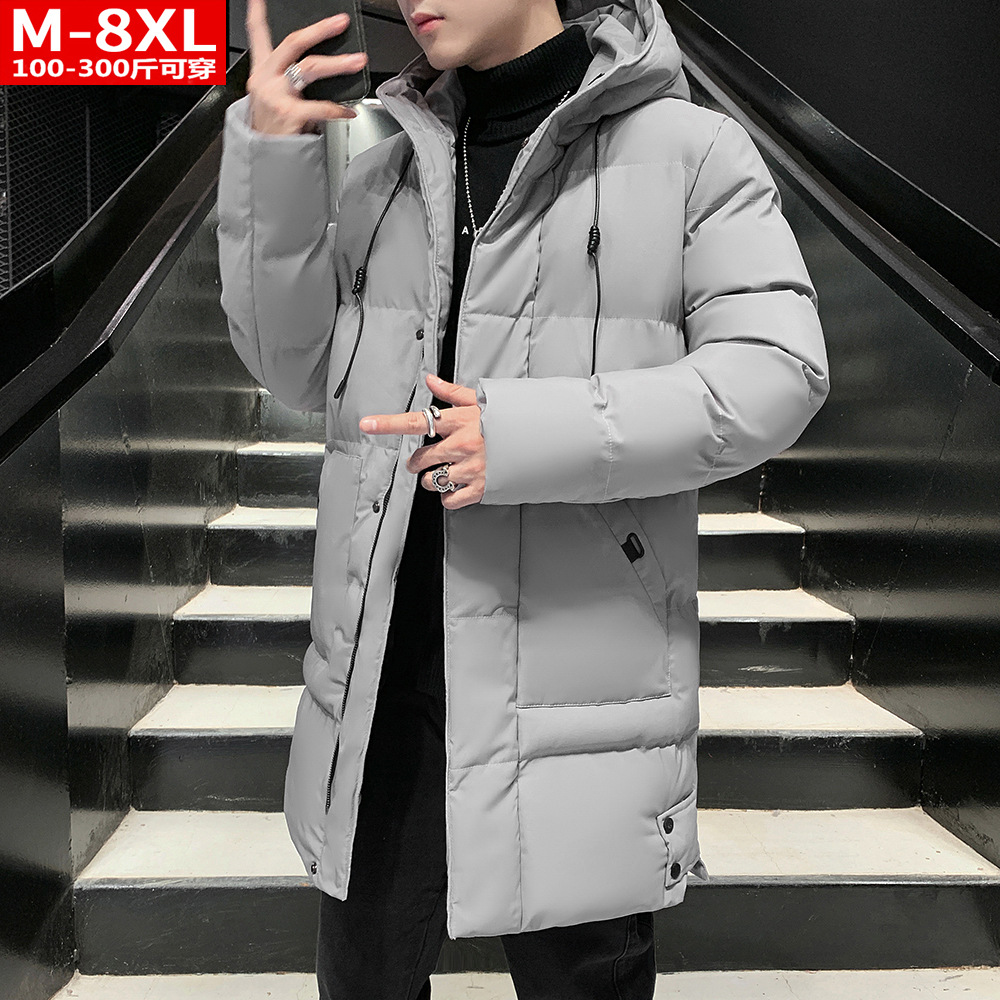 Juventud más tamaño engrosado cálido abrigo de algodón acolchado resistente al frío para hombres