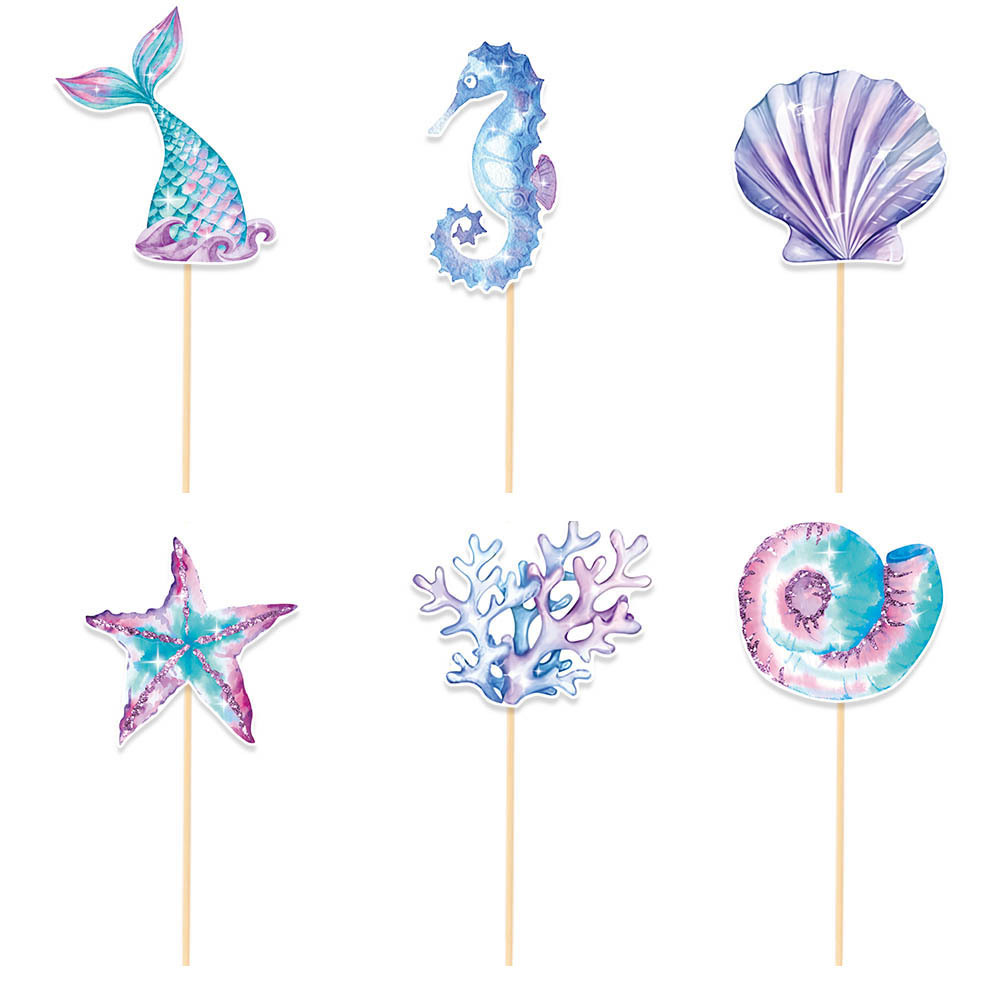 Nuevas decoraciones para fiestas de cumpleaños de sirena, pancarta de cumpleaños con temática de sirena, guirnalda de fondo para cumpleaños infantiles. image 9