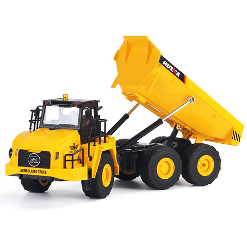 Huina articulated remote control dump truck large charging electric transport truck dump truck children boys toy truck