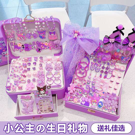 Children's Hair Accessories Gift Box Children's Day Gift Little Girl's Birthday Crown Hair Accessories suit Headwear Cute Hairpin Wholesale