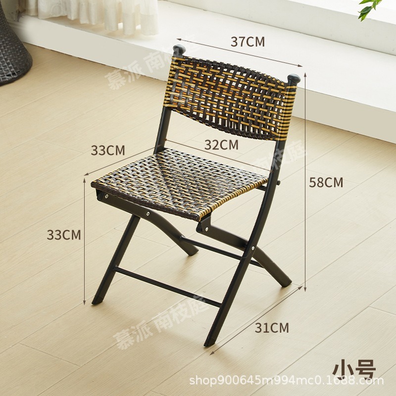 silla plegable de caña hecha a mano simple camping barbacoa al aire libre balcón sala de estar comodidad selección de mesa silla caña silla