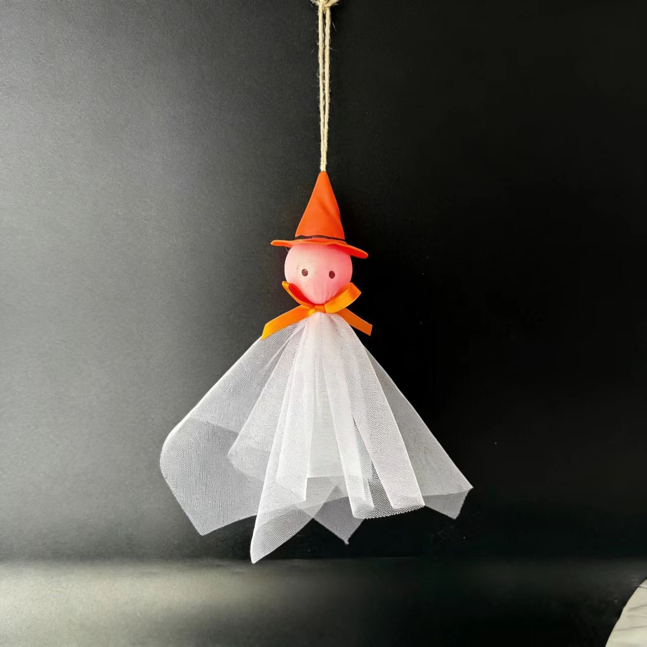 Decoración de Halloween fantasma sombrero de bruja fantasma colgante decoración colgante suministros de fiesta cráneo luminoso pequeño fantasma colgante