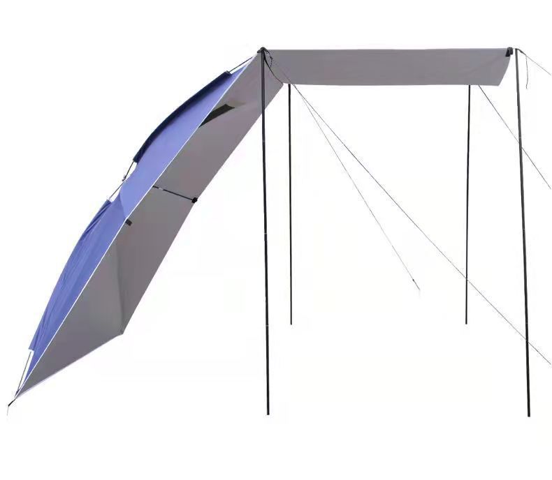 Outdoor Car Rear Tent Camping Self-Driving Tour Suv Car Travel Equipment Rainproof Car Roof Canopy Large Tent