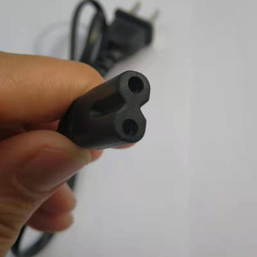 Suitable for 8-character power cord, two holes, TCL audio, TV monitor, PS4 small desk lamp, charger cord, two holes, 2 cores