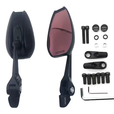 Vehicle Modified Reflector, Motorcycle rearview mirror - aos4-black-purple-glass-with-logo