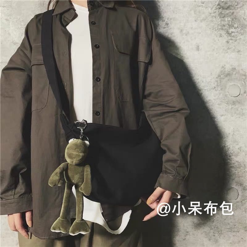 包包新款嘻哈帆布包大容量女学生韩版斜挎ins百搭日系学院风|undefined