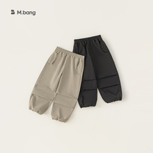 邦选秋季新款儿童裤子男童休闲裤百搭长裤纯色束脚裤男孩子工装裤