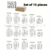 [Mediterranean Vase] 15-piece set (transparent)