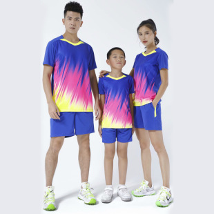 Children's Adult Badminton Clothing Air Vleyball Clothing suit Men's and Women's Summer Sports suit Printed Couples Sports Clothing