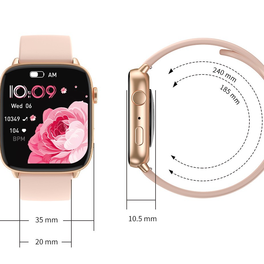 Nuevo reloj inteligente transfronterizo para mujeres CY18 pantalla AMOLED de 1.75 pulgadas llamada Bluetooth monitoreo de salud reloj deportivo