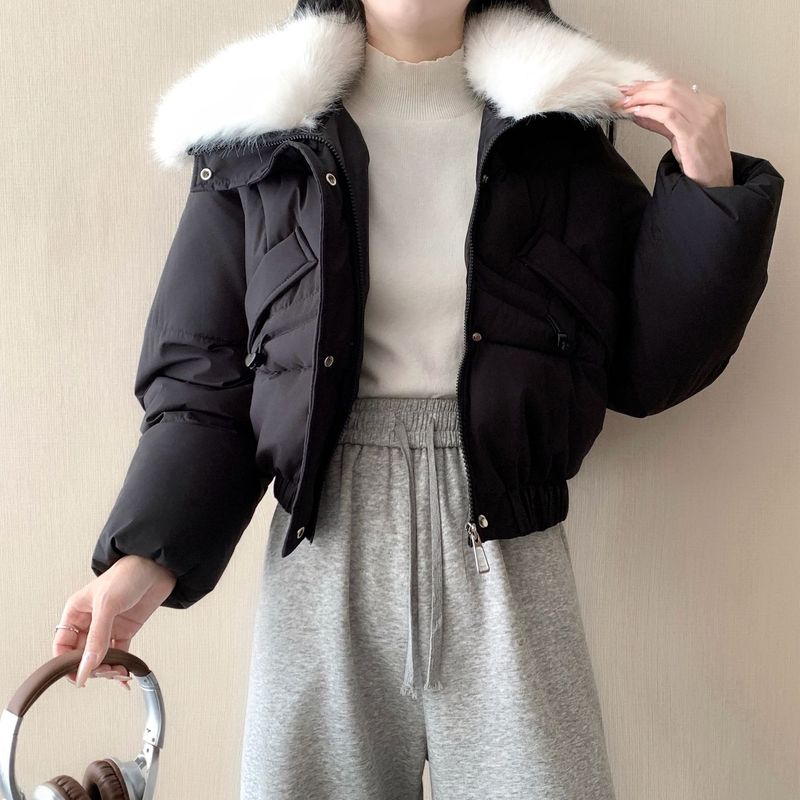 2025冬季新款羽绒棉服女短款小个子设计感面包服棉袄加厚棉衣外套|undefined
