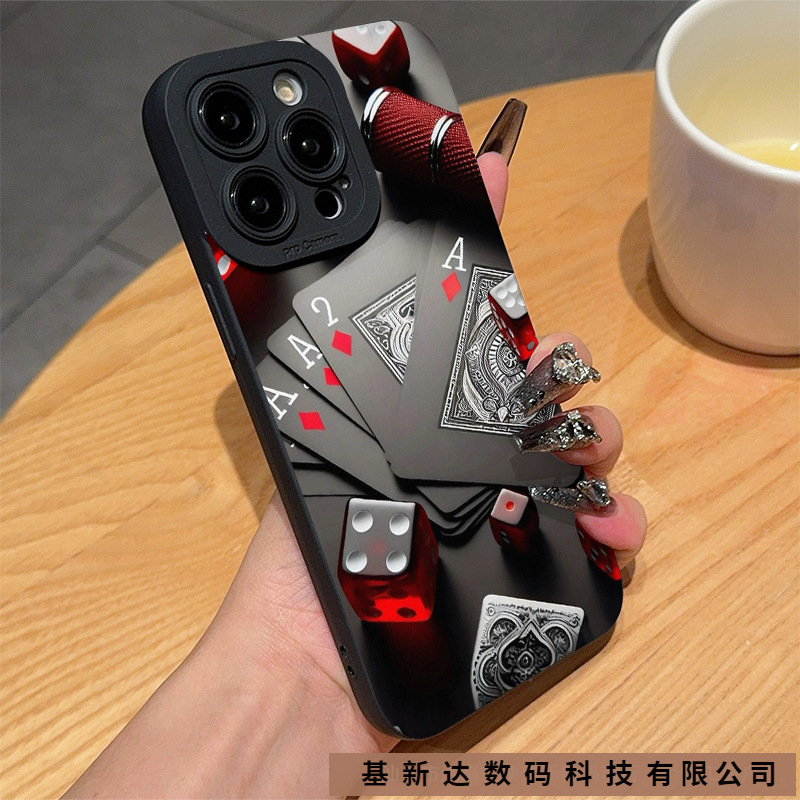 Dice Playing Cards Suitable for Iphone16 Mobile Phone Case X/Xs Apple 11/12/13/14/15Promax Soft 17