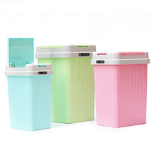 方形弹盖垃圾桶干、湿垃圾分类桶可回收垃圾卫生桶 厂家直销