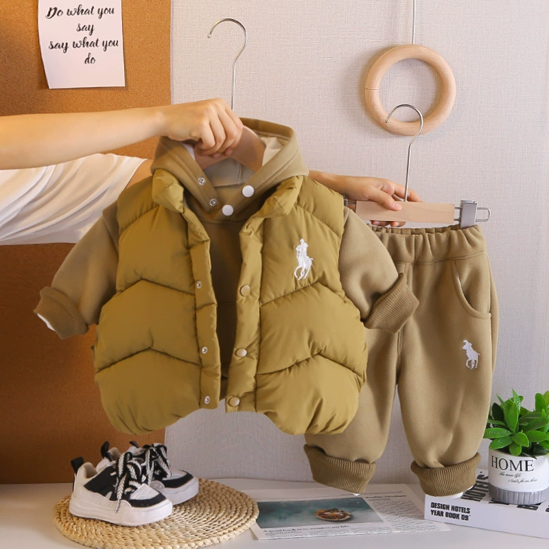 Kids winter connected hooded sweatshirt sets