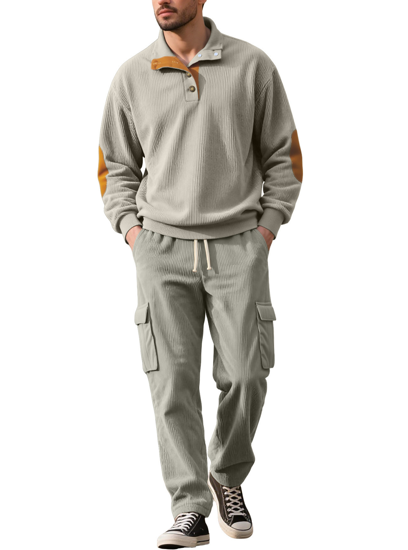 Conjunto de Sudadera y Pantalón de Trabajo para Hombre de Poliéster para Uso Diario