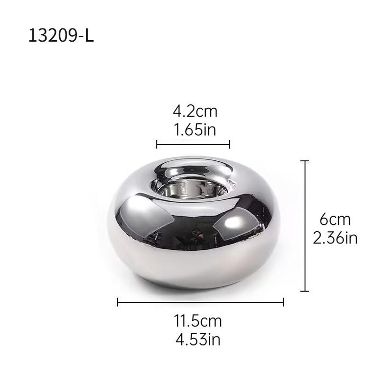 Moderno, simple, creativo, cerámica, vela redonda, mesa de comedor, mesa de comedor, mesa de escritorio, decoración de candelabro