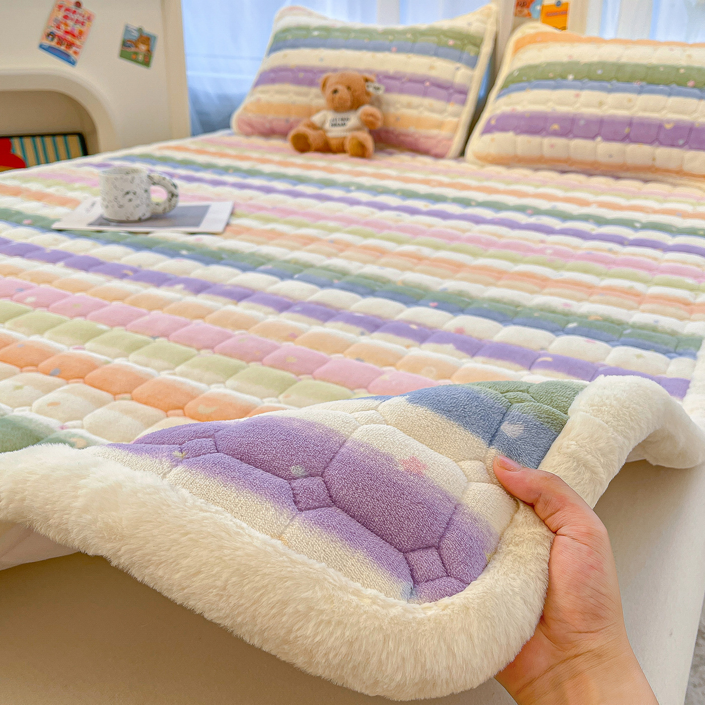 컬러풀 레인보우 밀크 벨벳