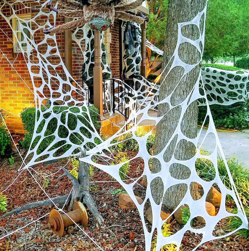 Cross-border special for Halloween decoration spider web gauze hole cloth elastic cloth spider mesh atmosphere layout Chamber