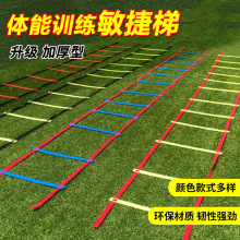 加厚款敏捷梯足球步伐灵敏跳格梯可调节绳梯3米6米10米能量梯批发