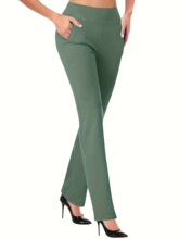V 46711 Solid Color Knit Pocket Pants ��ɫ��֯�ڴ�����