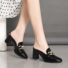 Y 31252 High Heel Mule Slippers �߸���ͷ���Ͽ羳����ͨ��