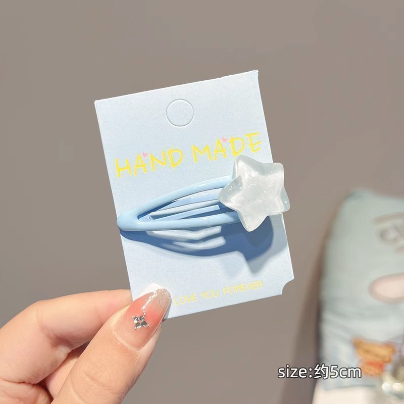 Dulce crema de viento pequeño pez clip de boca de pato de la frente de las niñas cejas laterales cabello rotos tarjetas de cabello de alta calidad no lastimar tocado de cabello