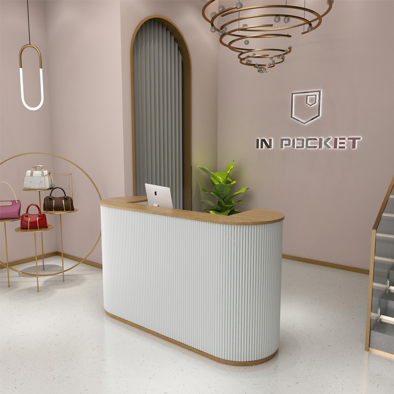 Clothing Store Arc Cashier Shop Small Beauty Salon Front Desk Counter Light Luxury Nail Art Shop Simple Modern Bar