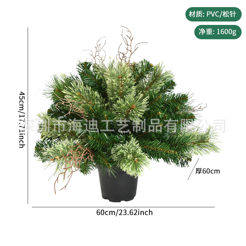 Navidad nuevo PE cuello inclinado árbol de Navidad simulación de escritorio ornamentos bonsai decoración árbol