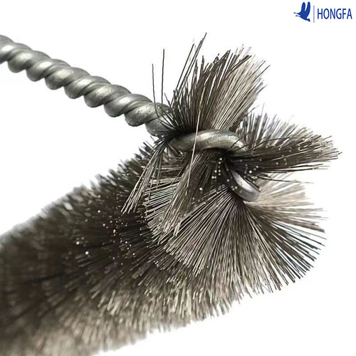 BBQ barbecue tool multifunctional cleaning and rust removal brush triangular barbecue grill cleaning brush 12-inch stainless steel wire brush