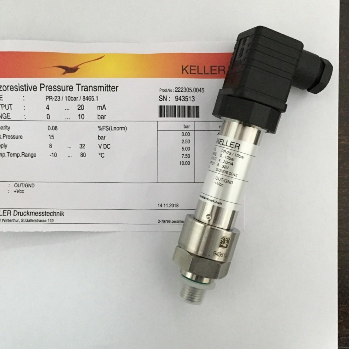 供应瑞士KELLER23/25/PD23系列压力/差压变送器传感器高精度压力
