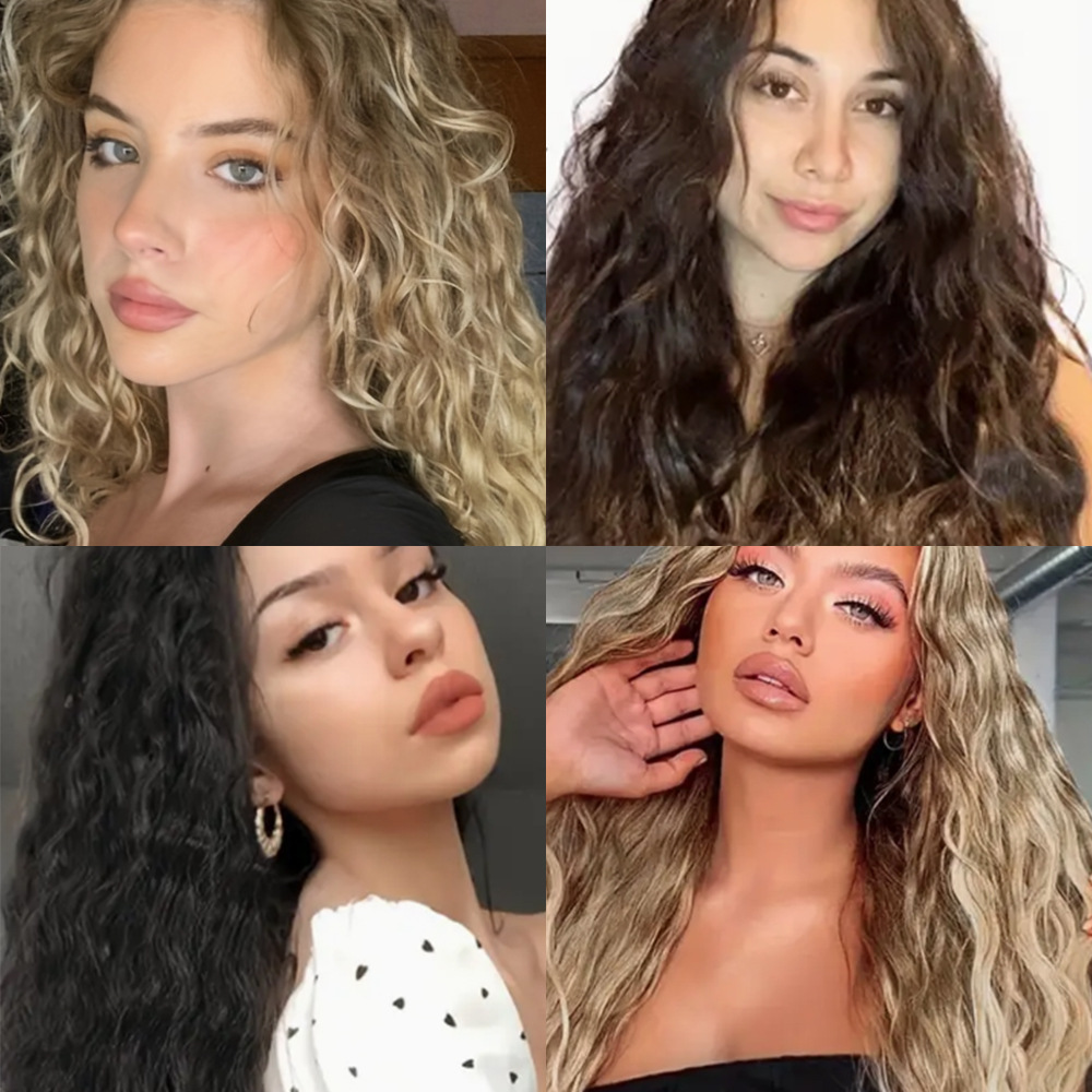 80CM maíz fijo extensión de cabello rizado natural esponjoso cabello rizado peluca de maíz