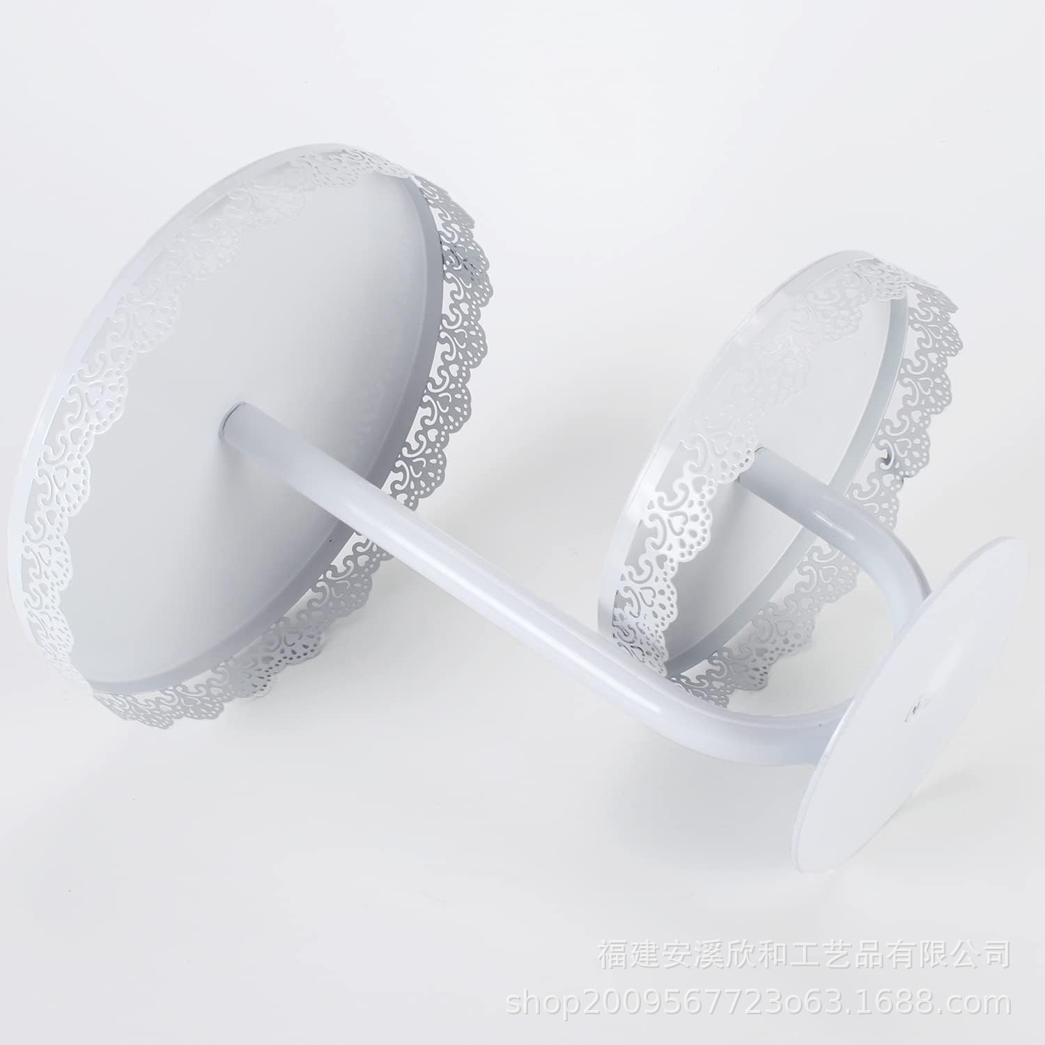 Amazon dos capas de decoraciones doradas de boda postres decoraciones props de boda bandeja de pastel hierro forjado al por mayor