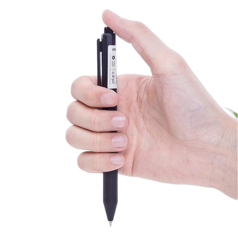 Deli A109 push gel pen 0,5mm negro firma pluma estudiante papelería negro pluma de agua pluma de carbono